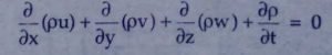 Derivation of continuity equation